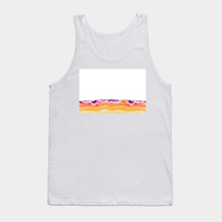 Abstract endless background, red orange agate slice striped mineral Tank Top